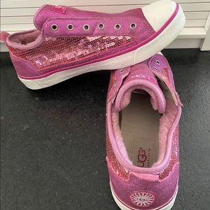 Pink sequin UGG sneakers size 9